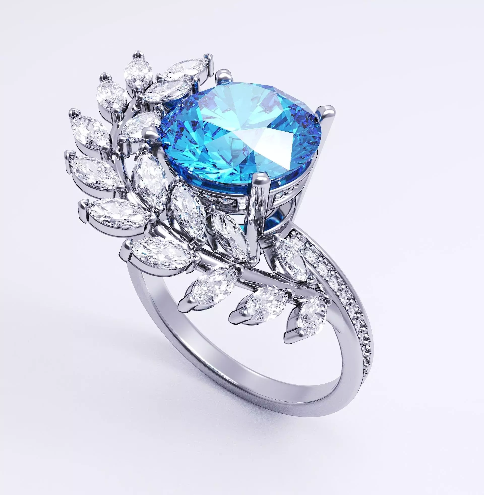 Vine ring 3D print model_0