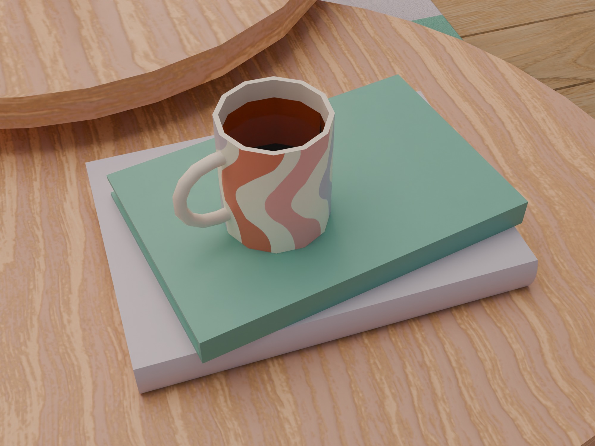 Living room Low-poly 3D model_10