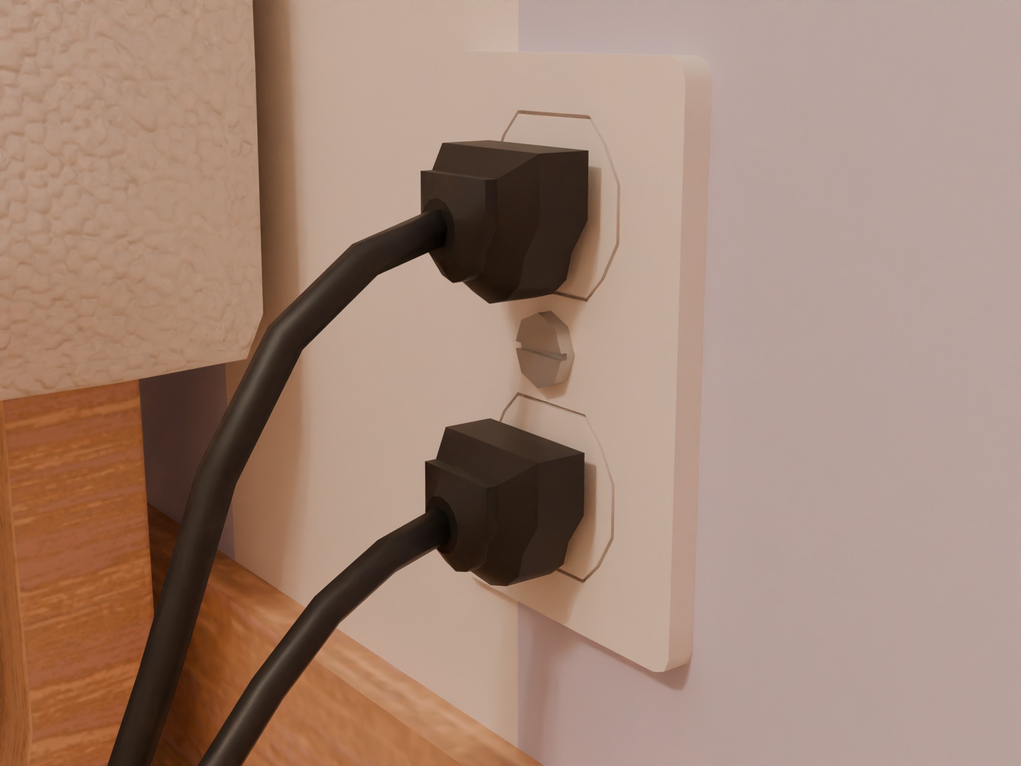 Living room Low-poly 3D model_19