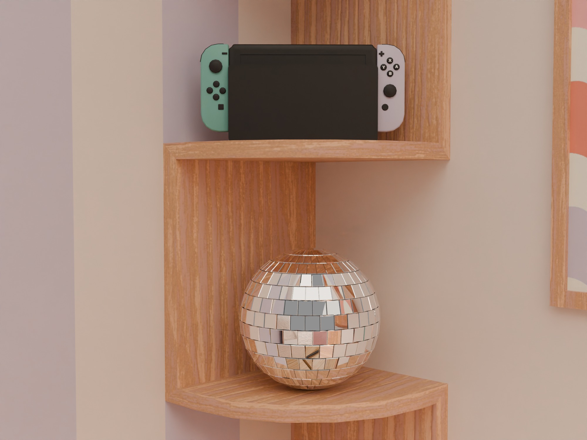 Living room Low-poly 3D model_17