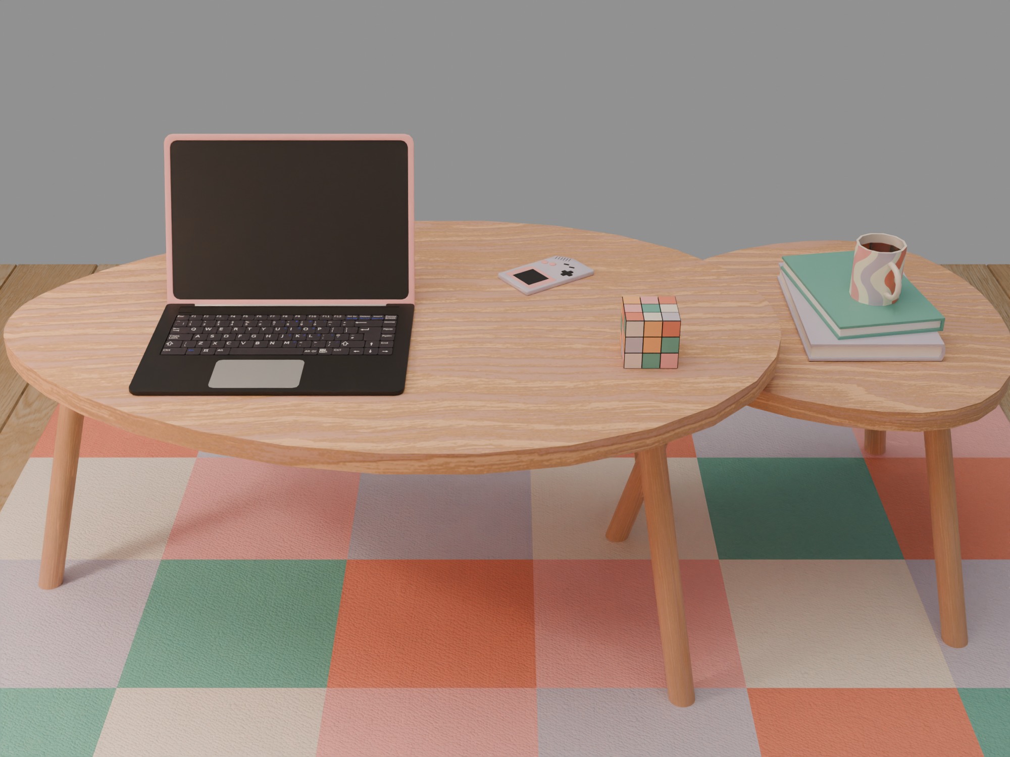 Living room Low-poly 3D model_7