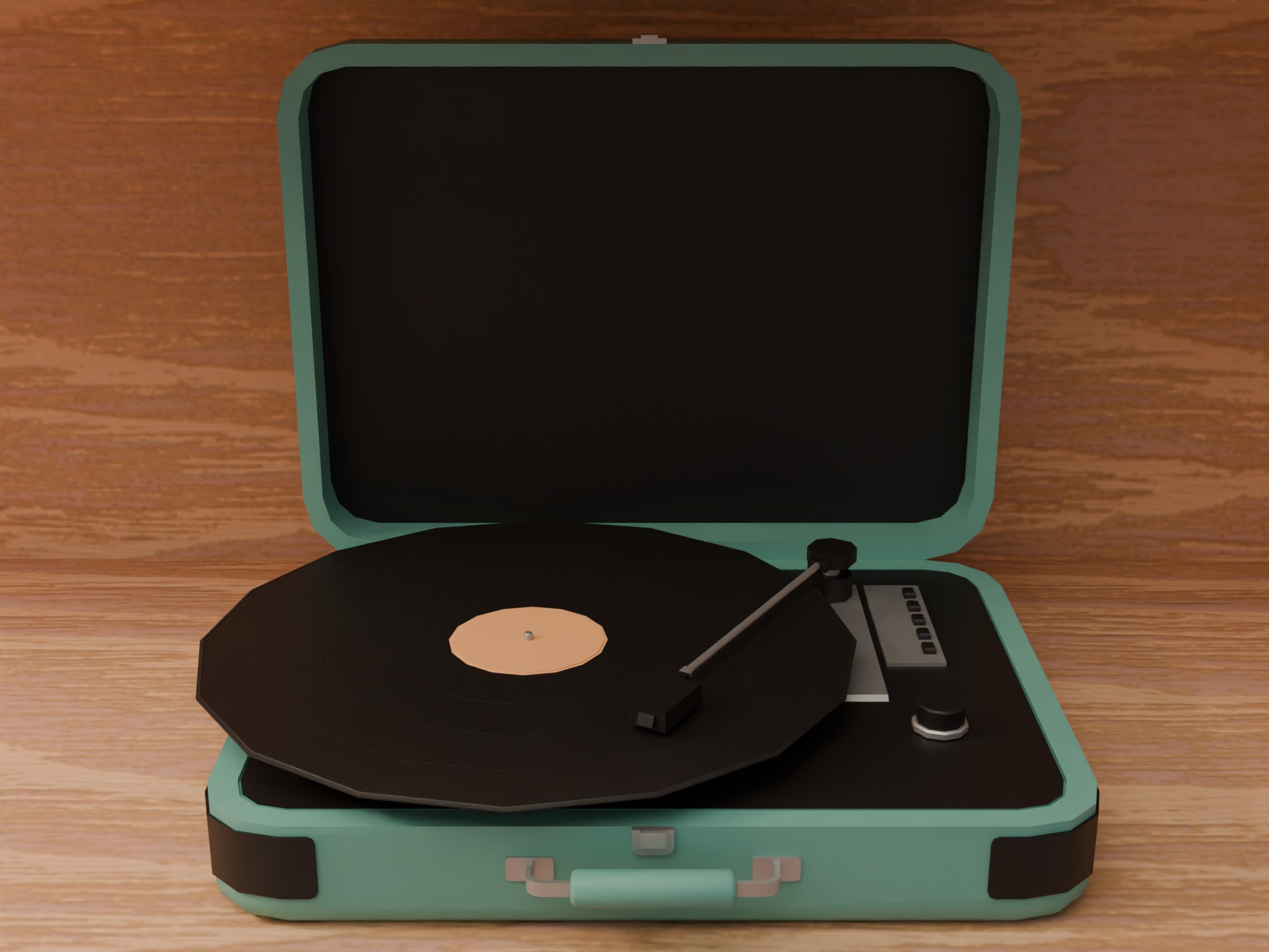 Living room Low-poly 3D model_11