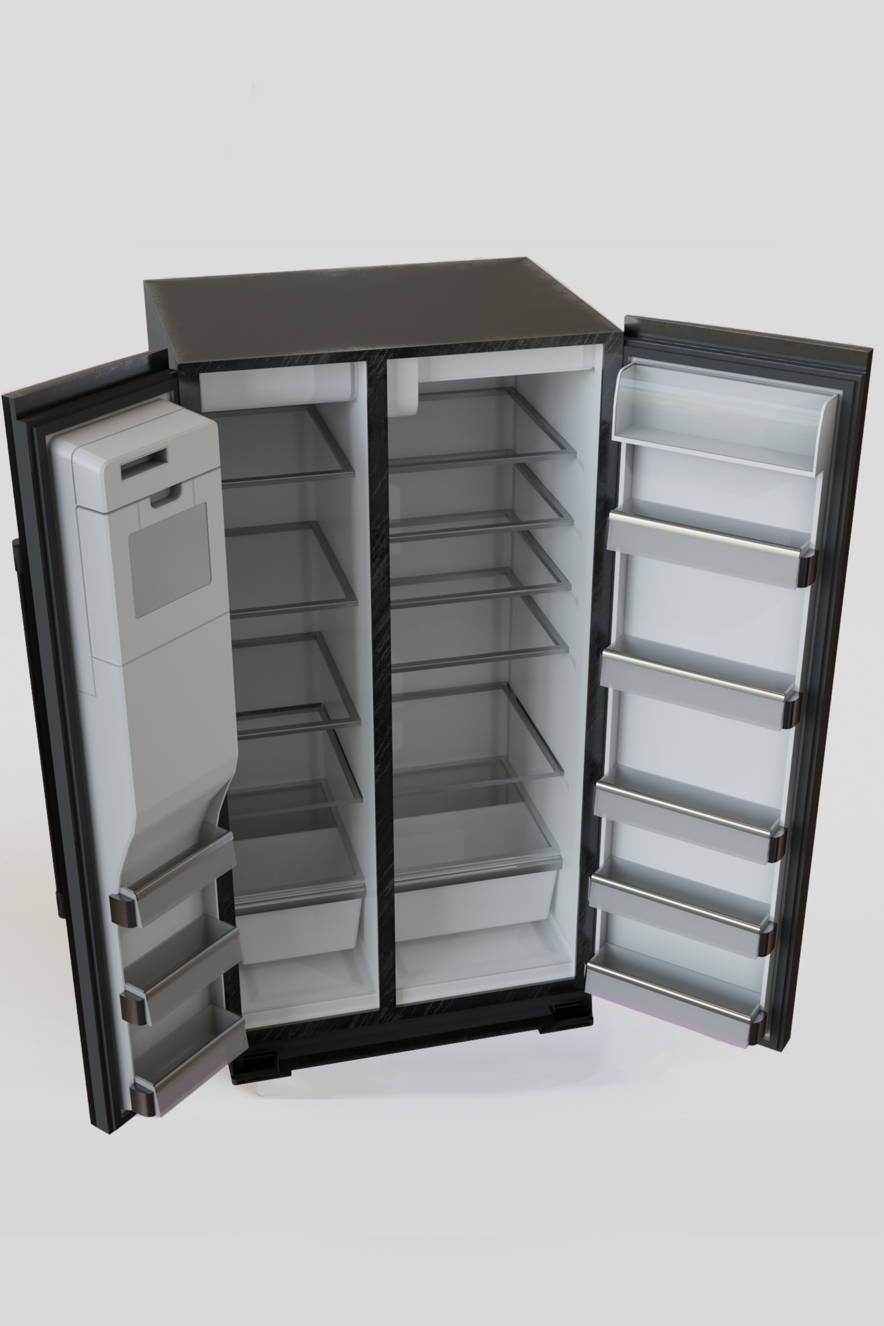 Refrigerator Low-poly 3D model_3