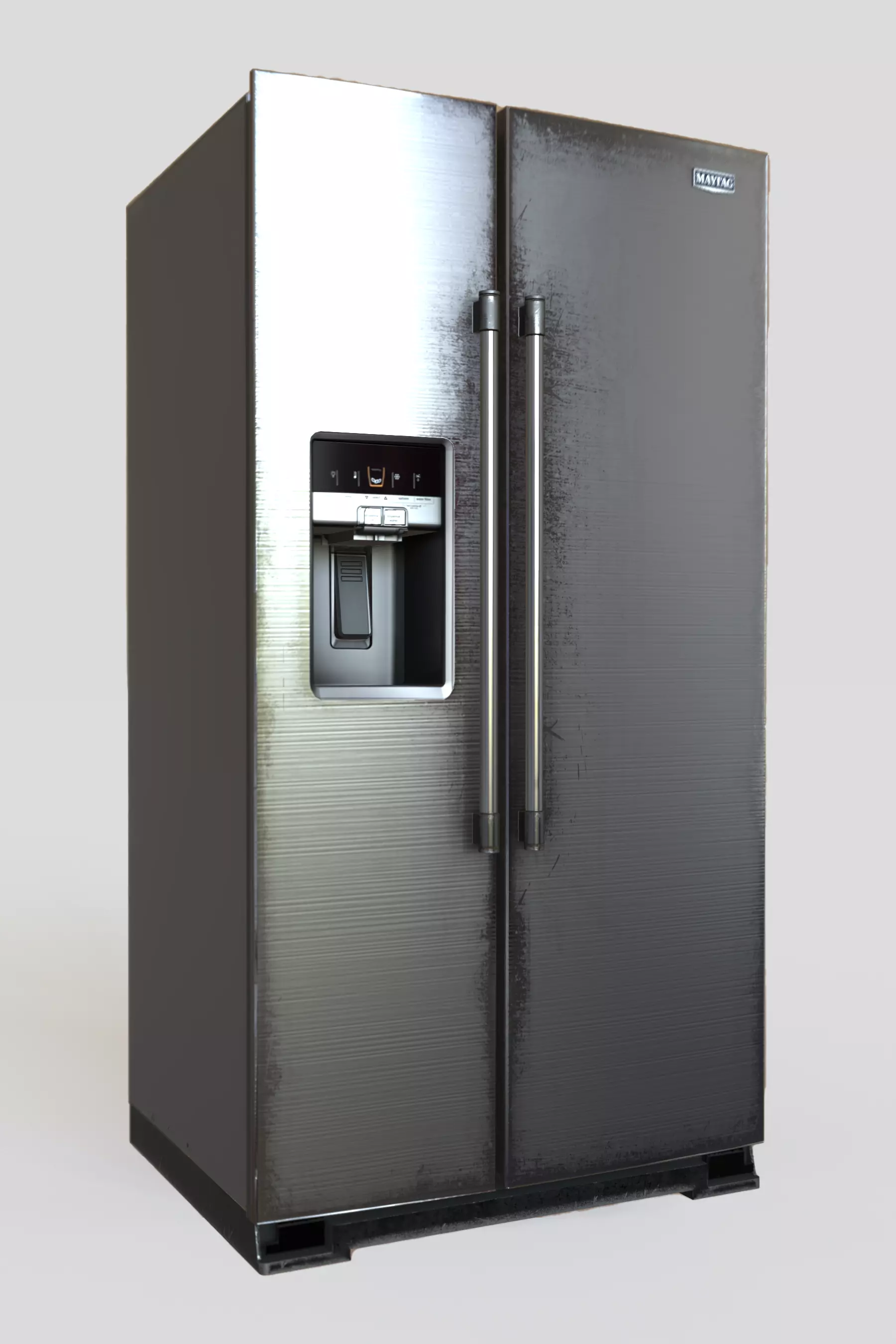 Refrigerator Low-poly 3D model_0