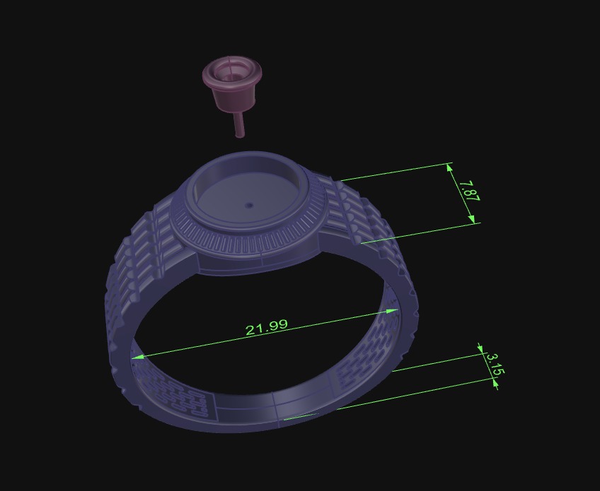 Onyx Ring With Diamond 3D print model_6
