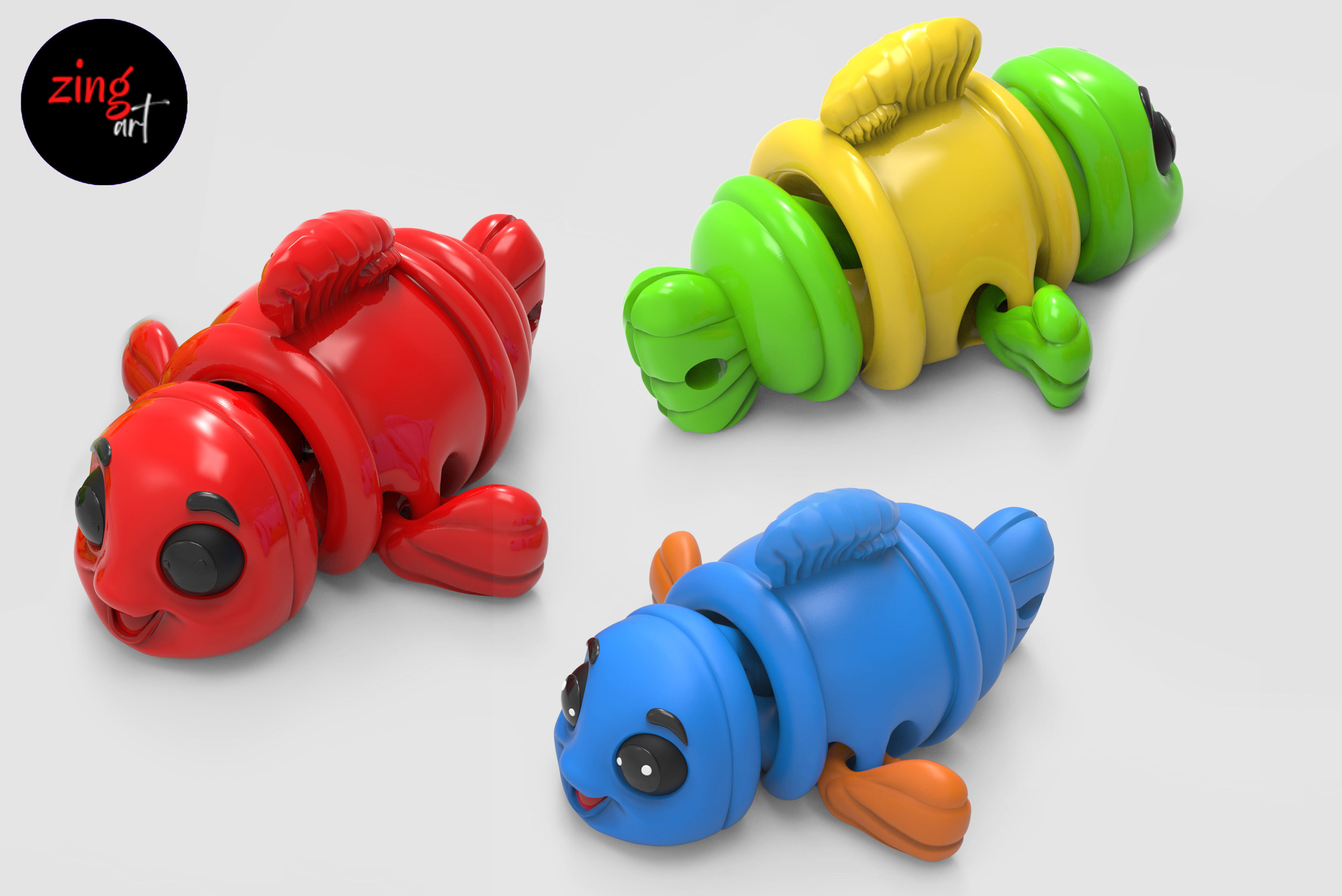 Fish Flexi 3D print model 3D print model_4