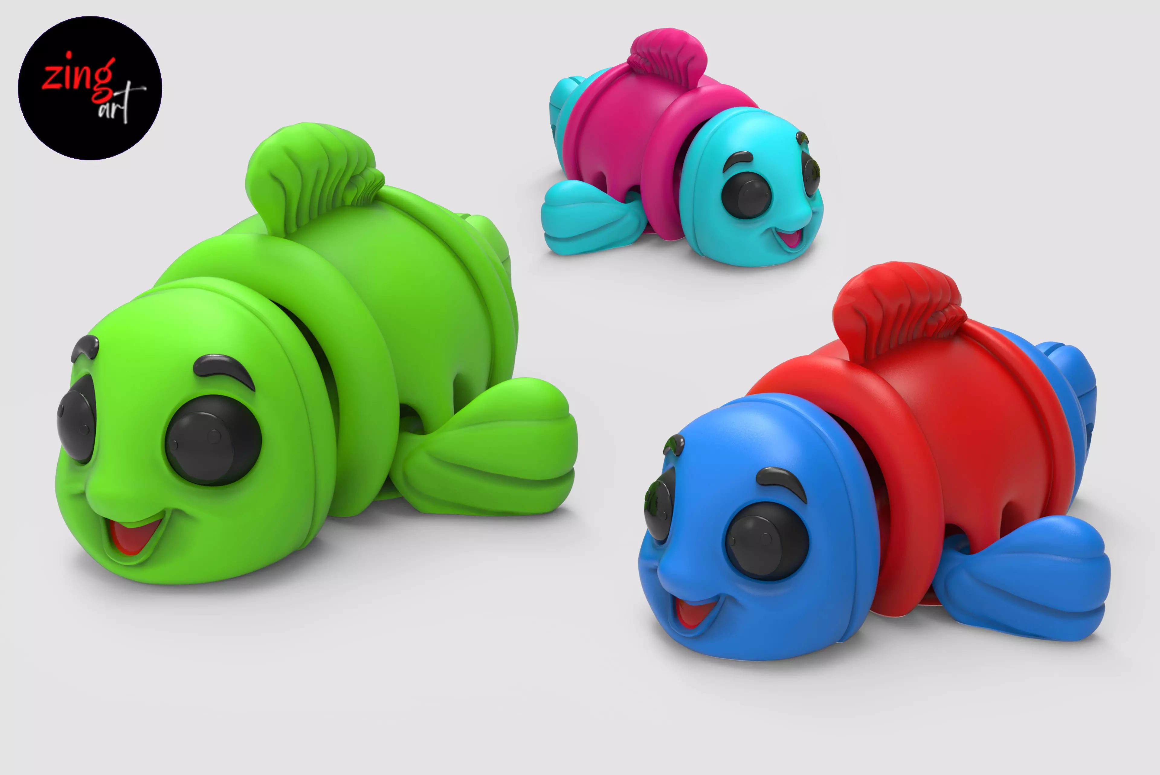 Fish Flexi 3D print model 3D print model_0