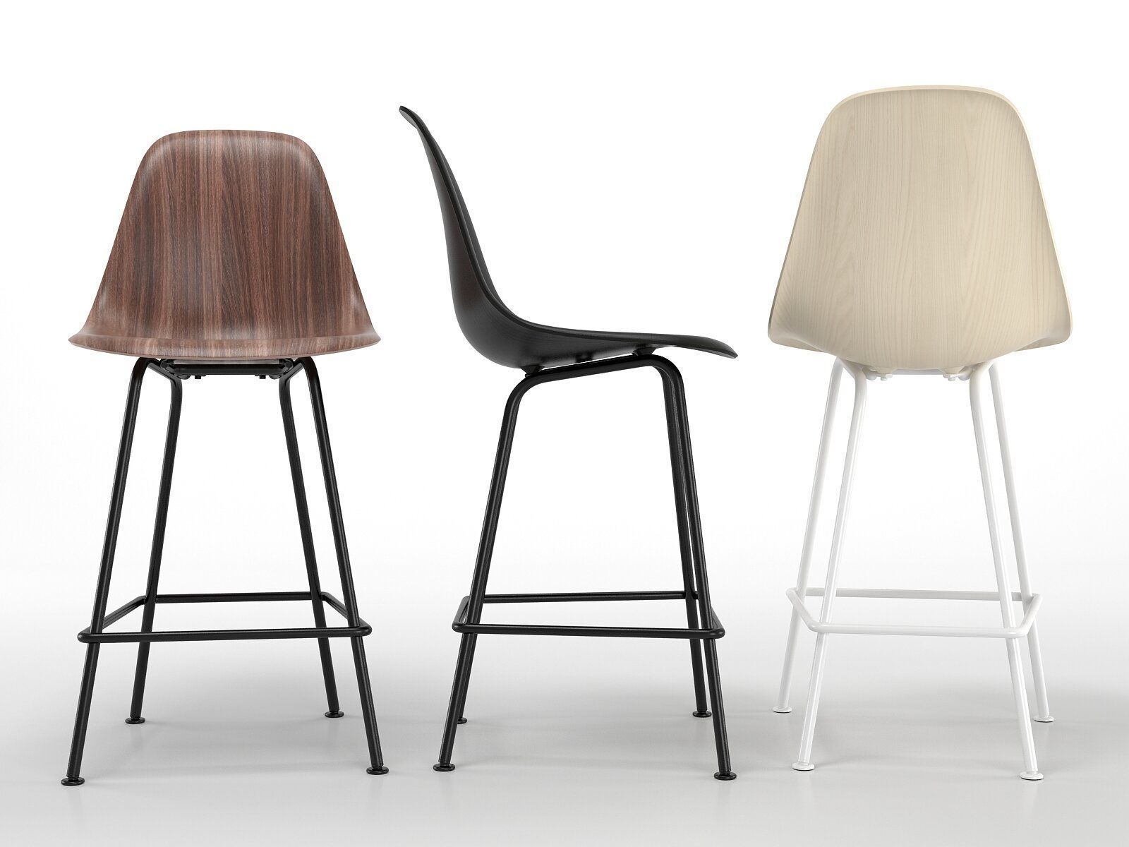 Eames Shell Stool 3D model_2