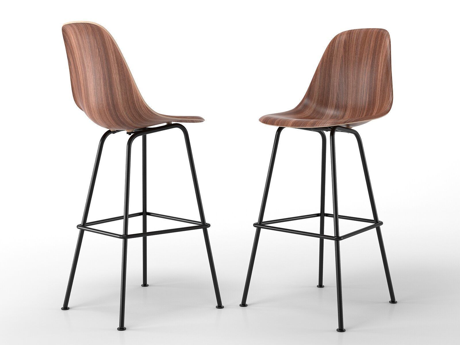 Eames Shell Stool 3D model_3