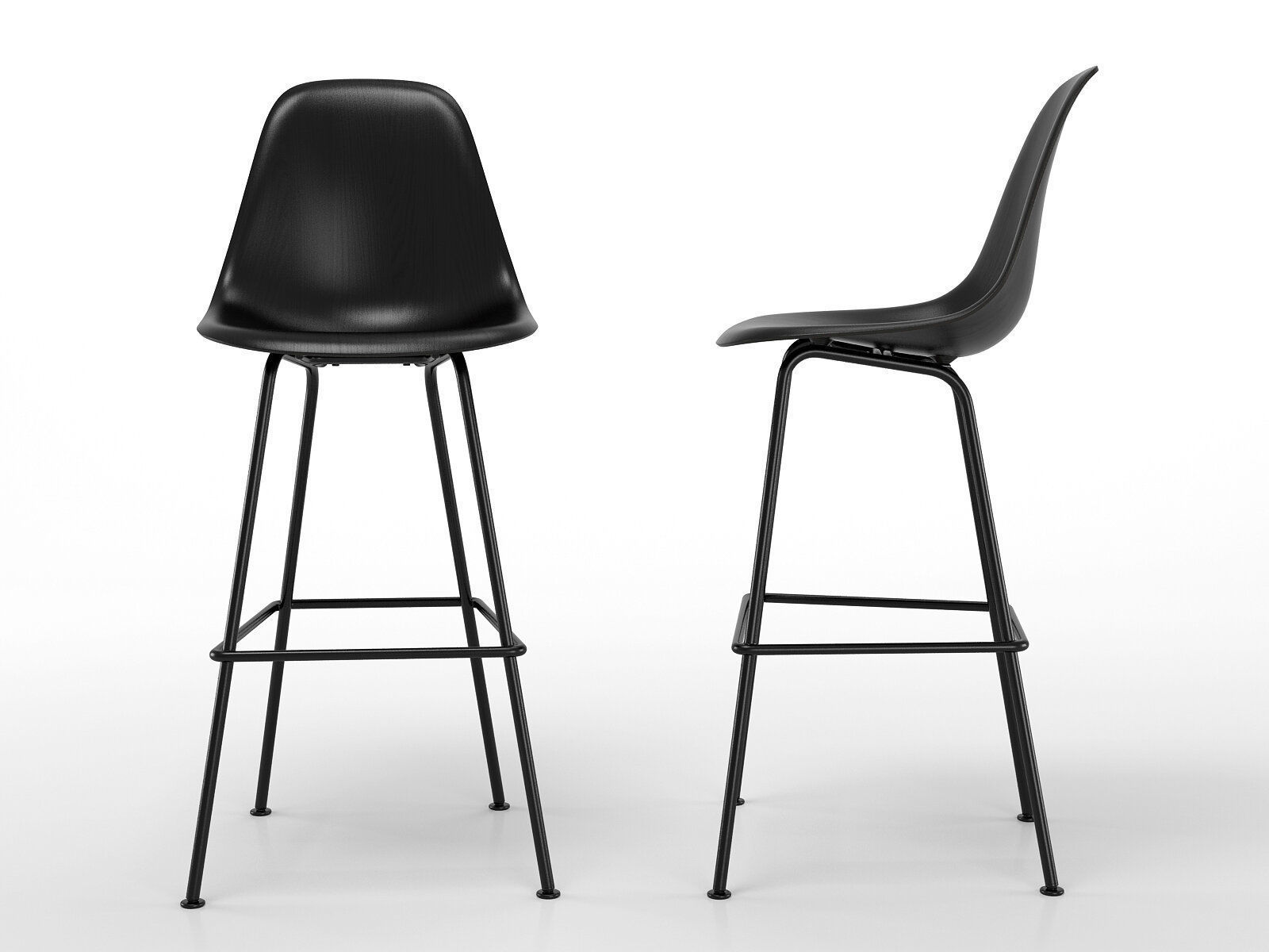 Eames Shell Stool 3D model_1