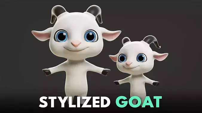 Goat  - Stylized  Cartoon