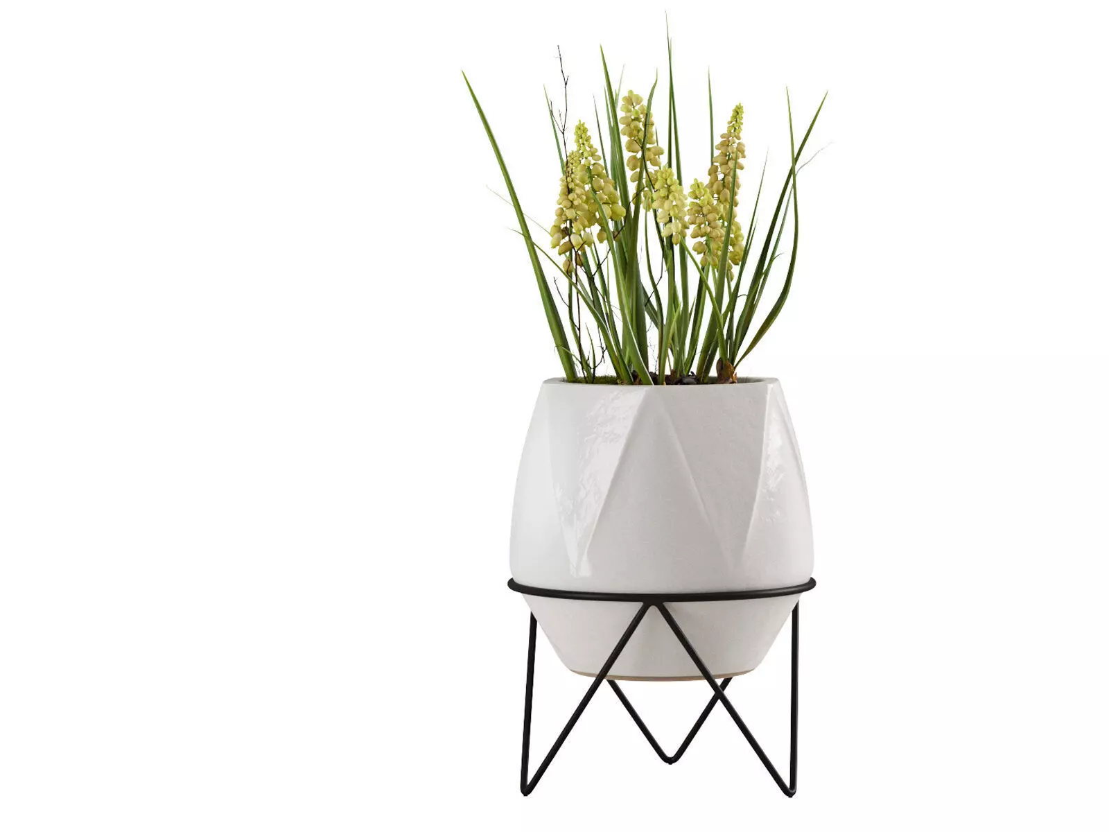 Aaro Geo Planter with Stand 3D model_0