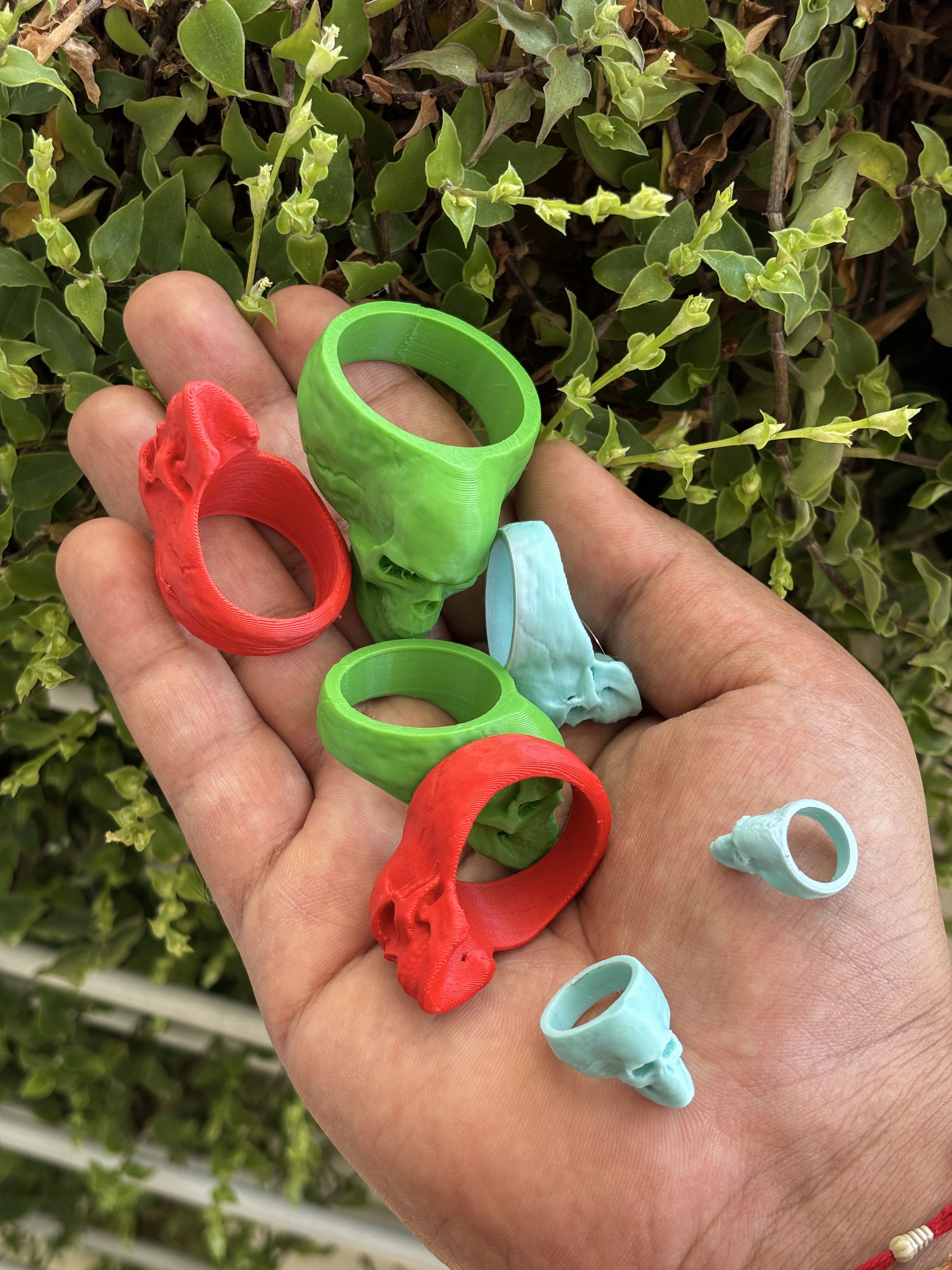 Skull Ring 3D Print Model Print In Place 3D print model_4