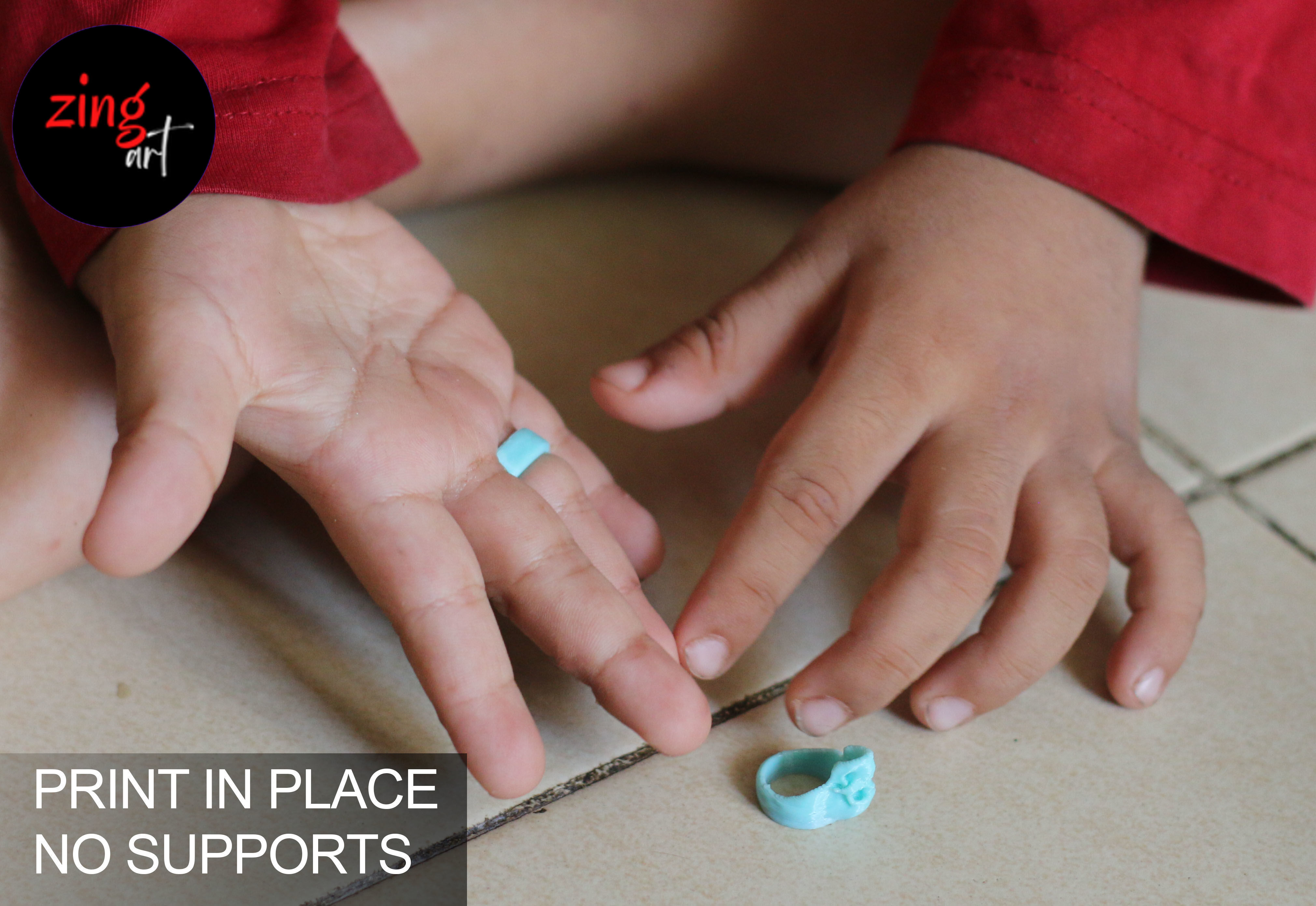 Skull Ring 3D Print Model Print In Place 3D print model_9