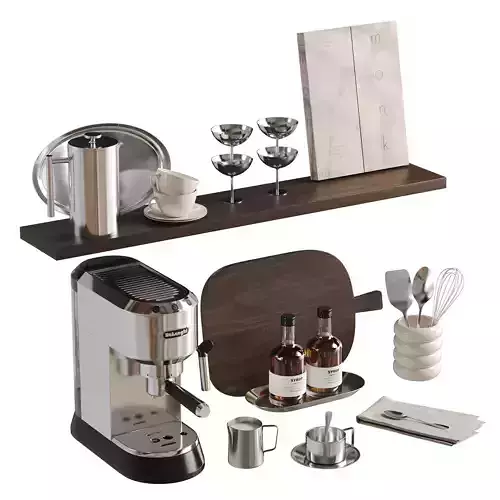 Kitchen Decor Set With DeLonghi Coffee Machine