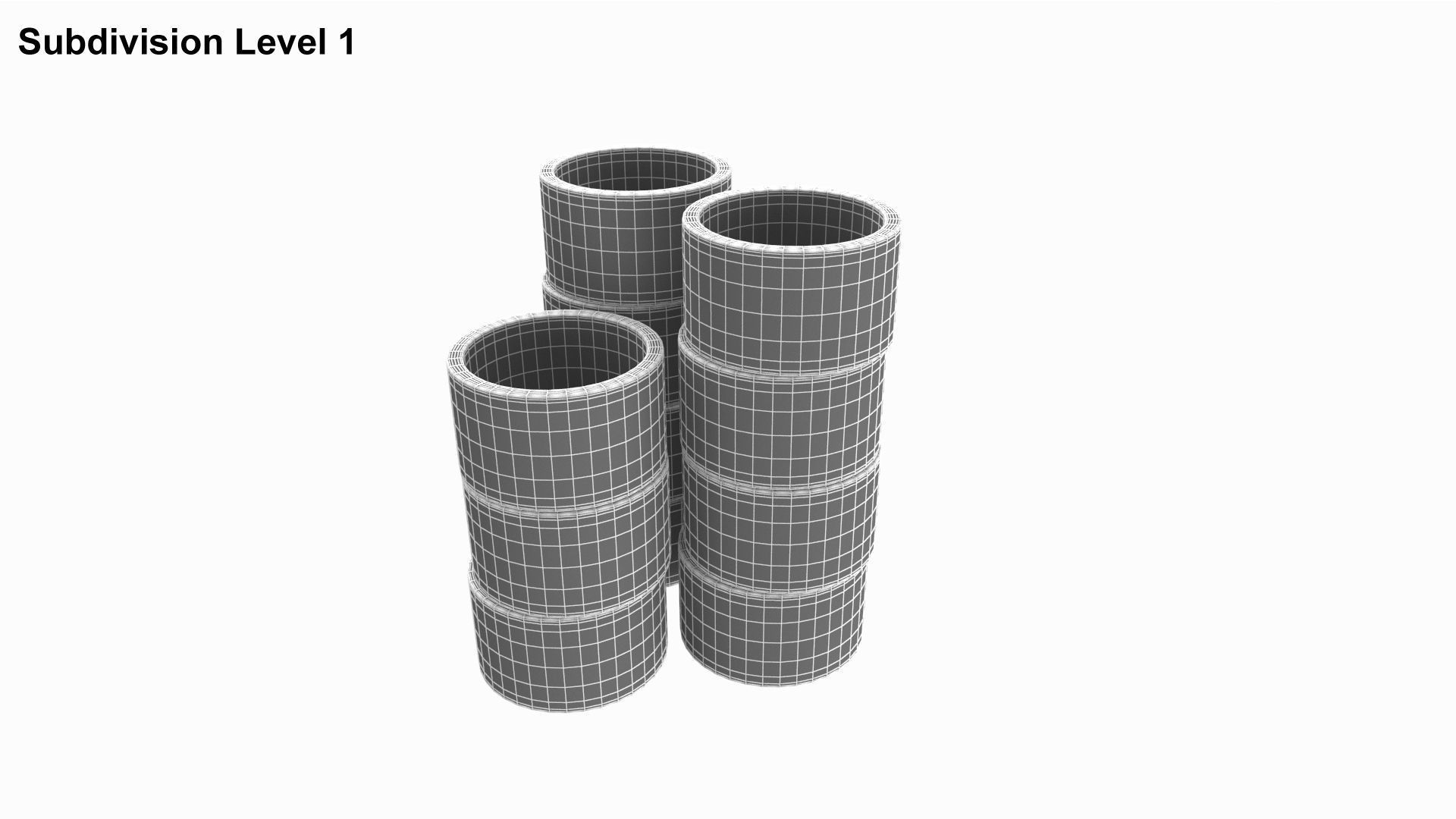 Concrete Rings 3D model_7