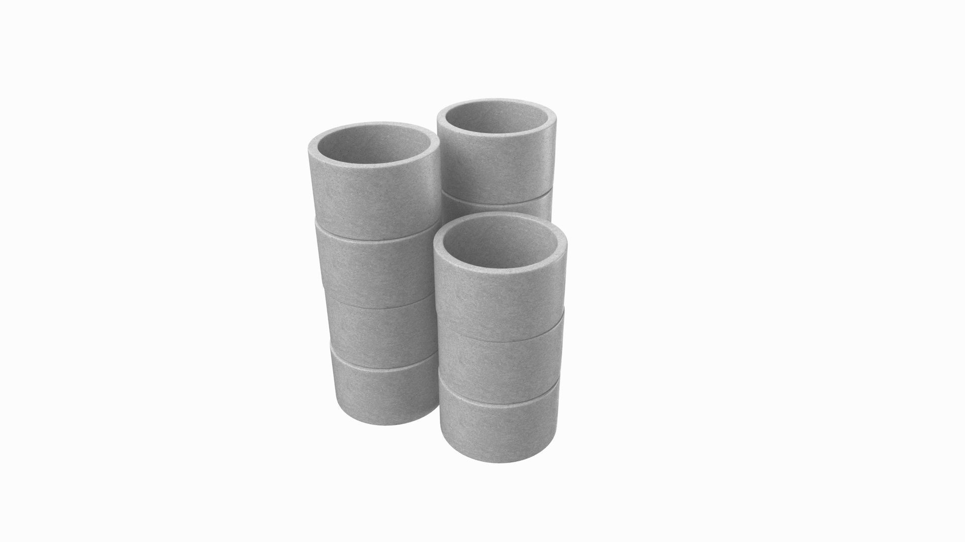 Concrete Rings 3D model_2