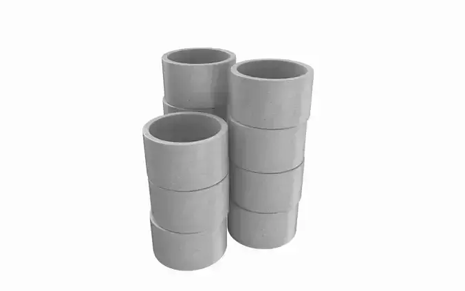 Concrete Rings 3D model