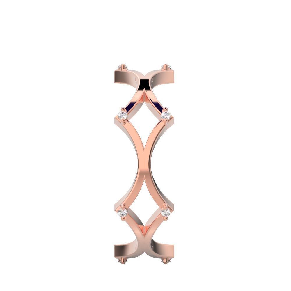 Band with stones 3D print model_7