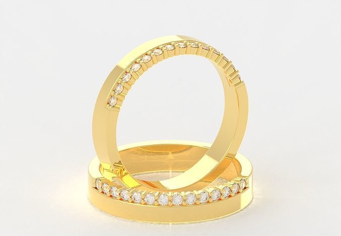 Ring With Diamonds 3D print model