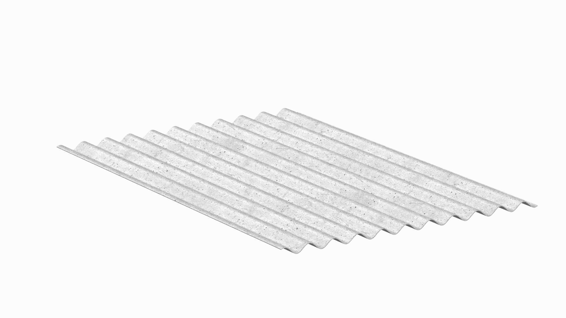 Concrete Roof Tile 3D model_2