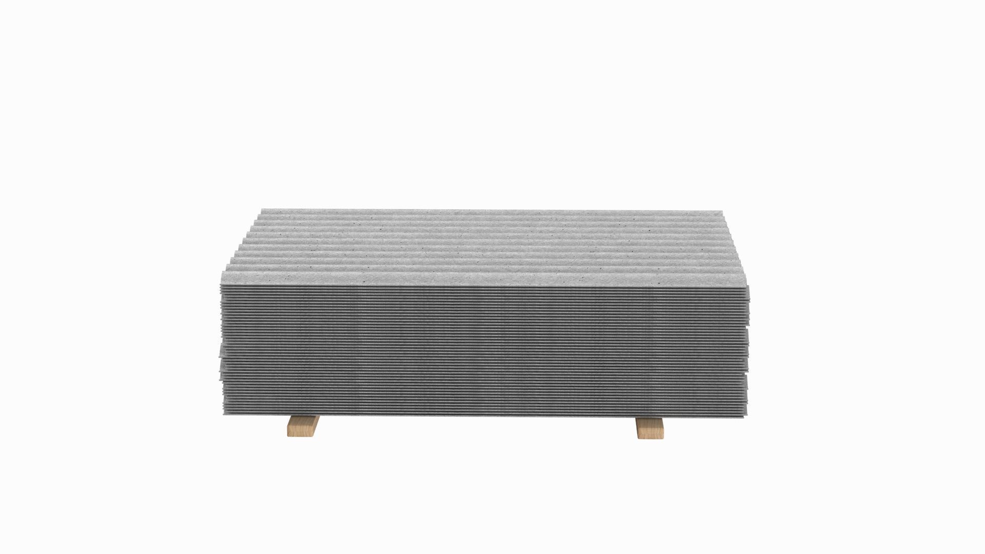 Concrete Roof Tiles 3D model_4