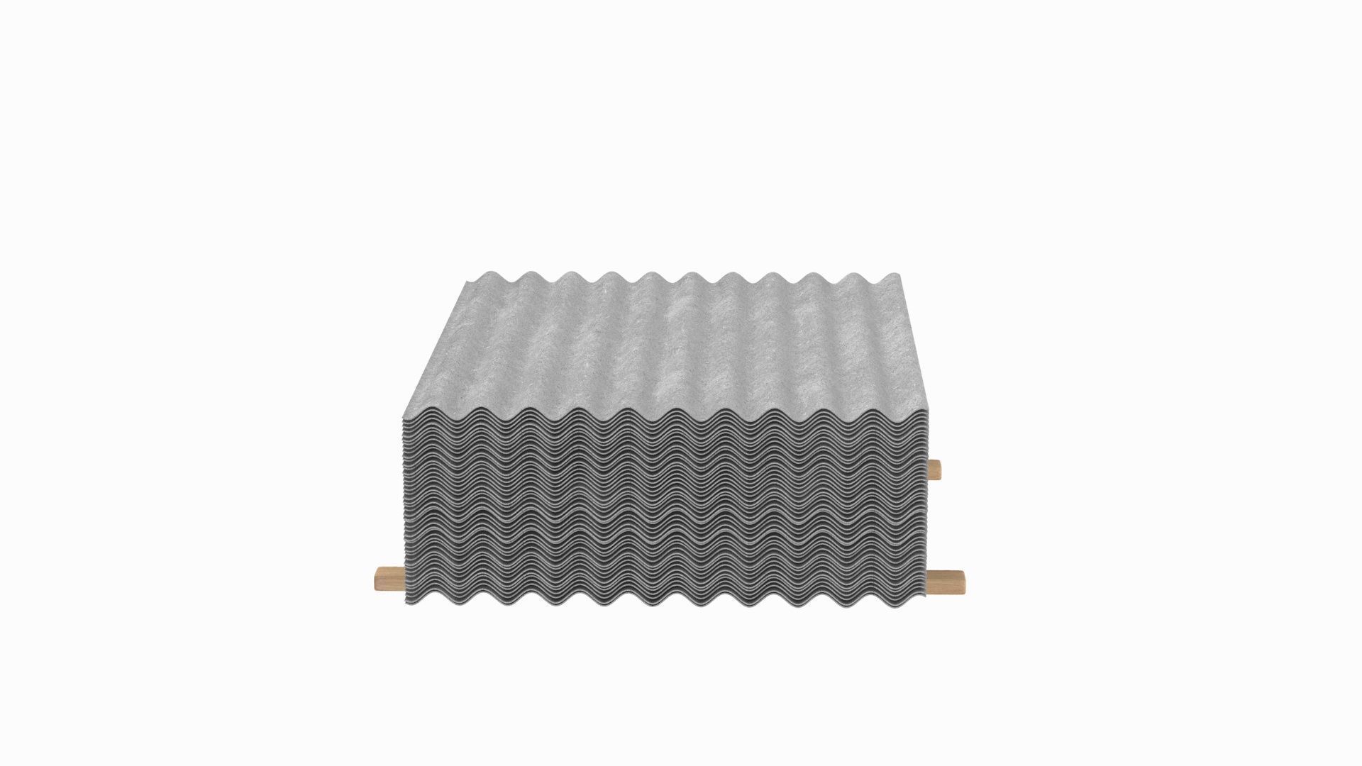 Concrete Roof Tiles 3D model_2