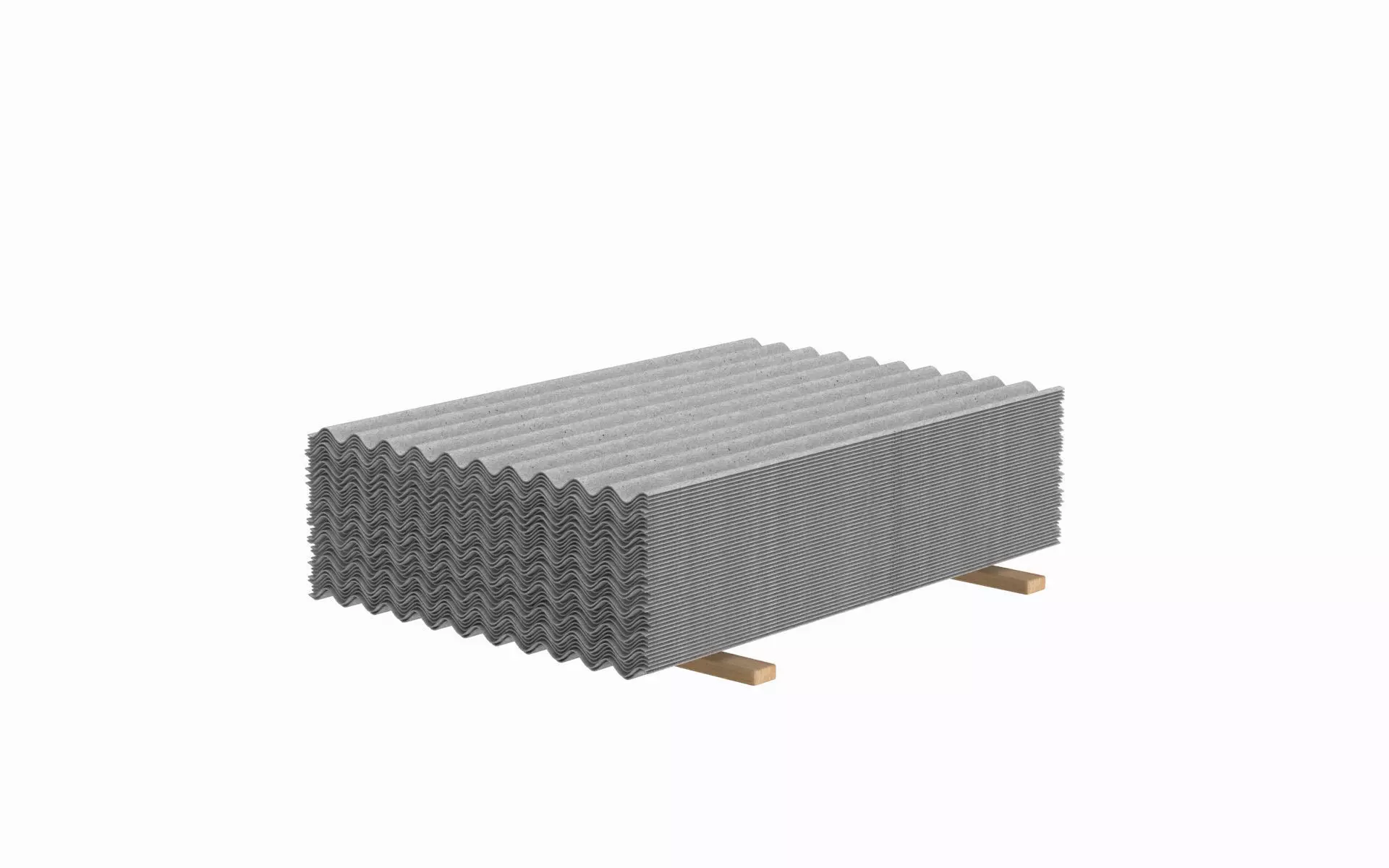 Concrete Roof Tiles 3D model_0