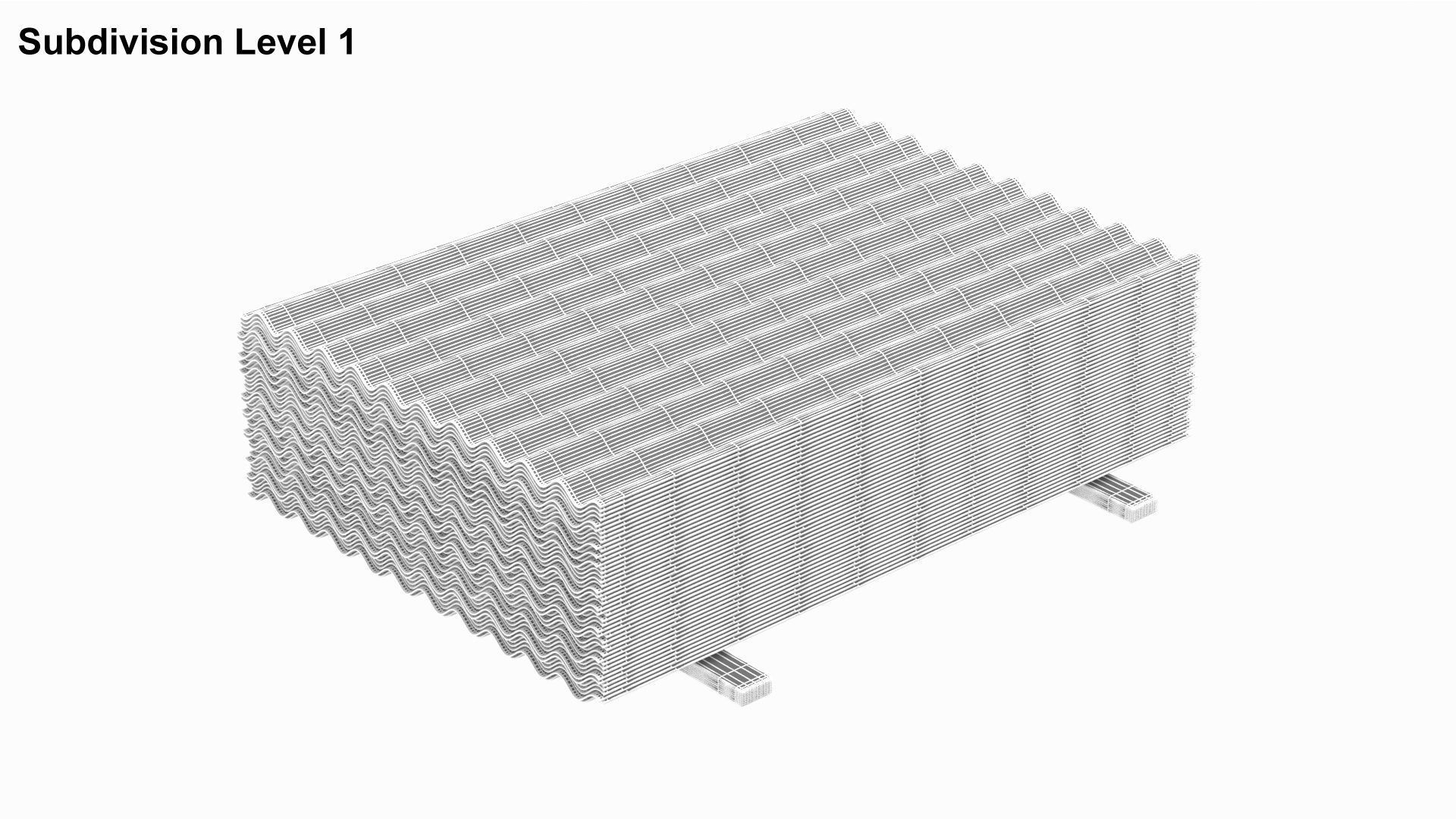 Concrete Roof Tiles 3D model_6