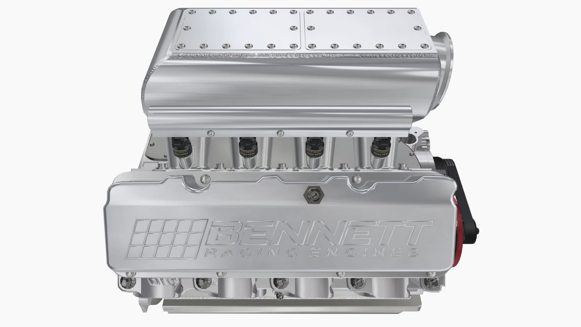 Ford SmallBlock Bennett Racing engine Low-poly 3D model_5