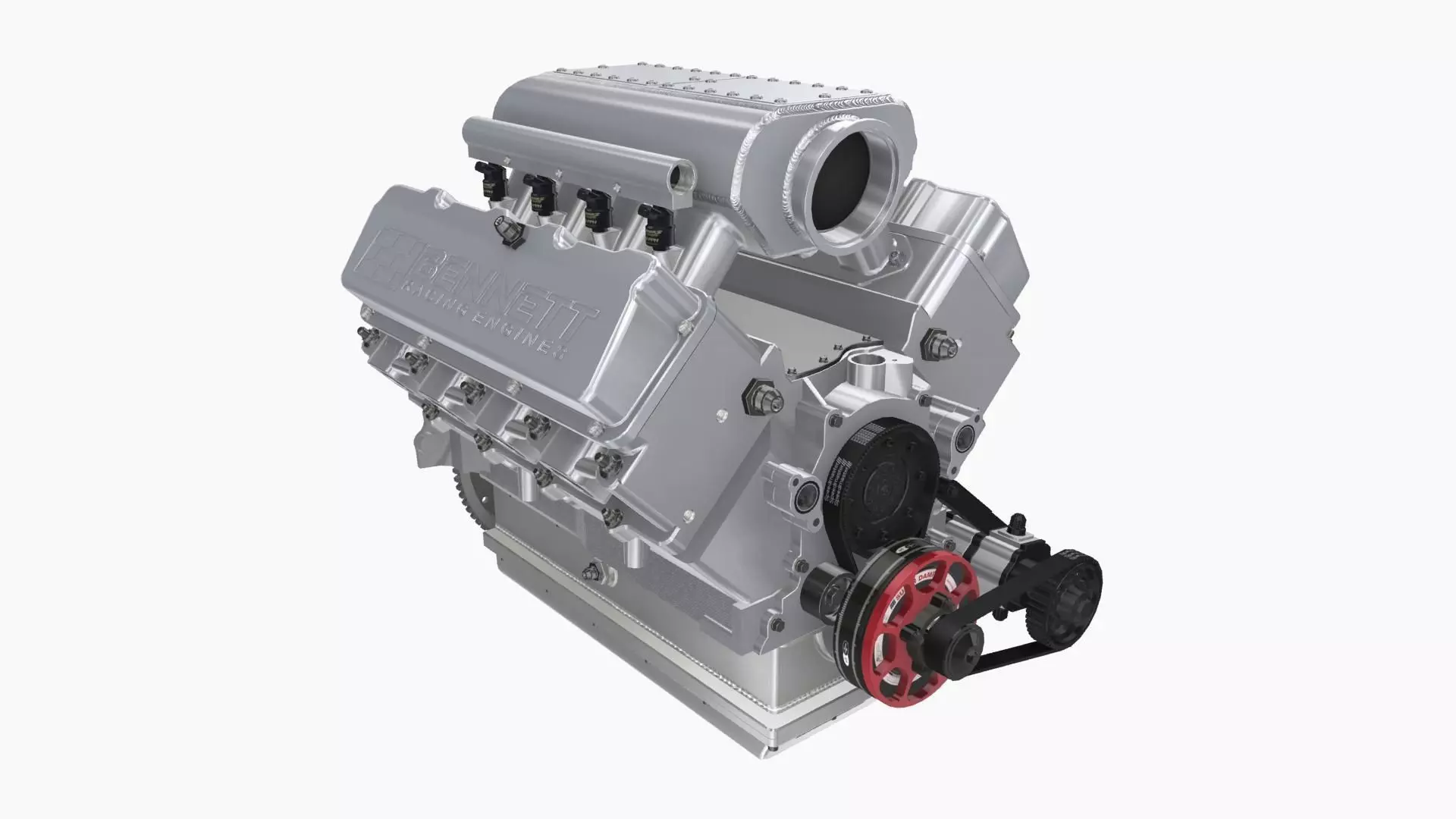 Ford SmallBlock Bennett Racing engine Low-poly 3D model_0