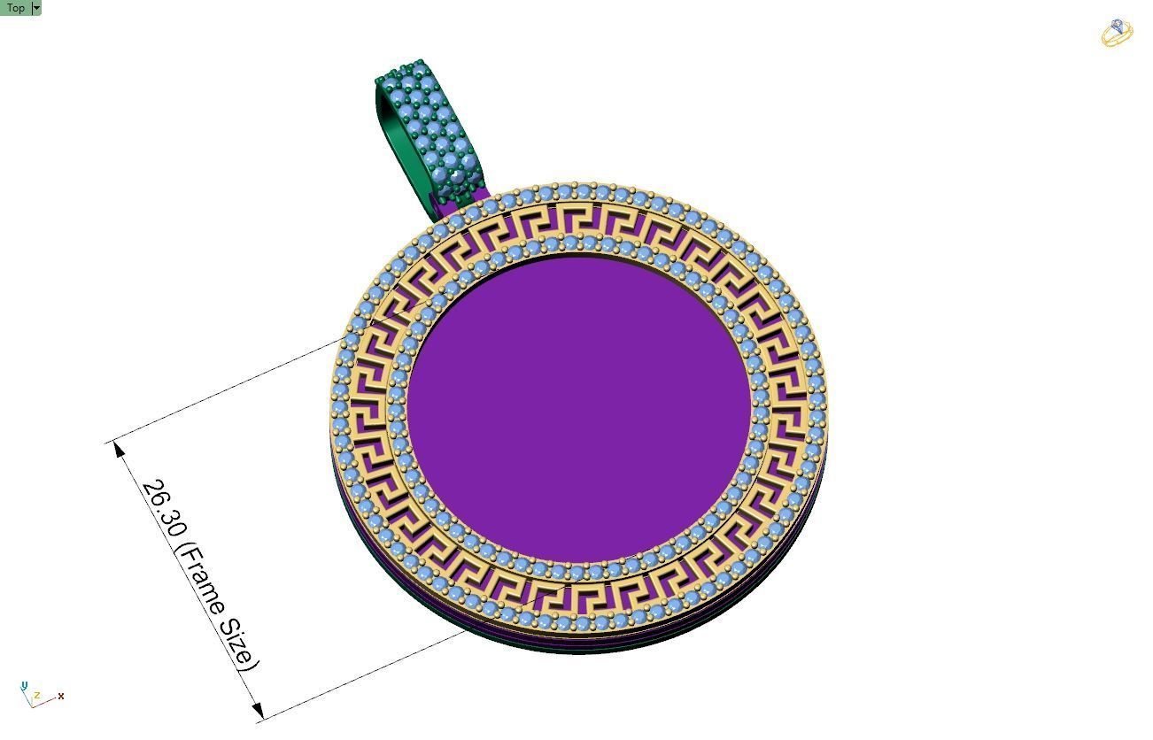 Custom  Picture Pendant  - Memory Picture diamond Necklace   3D print model_8