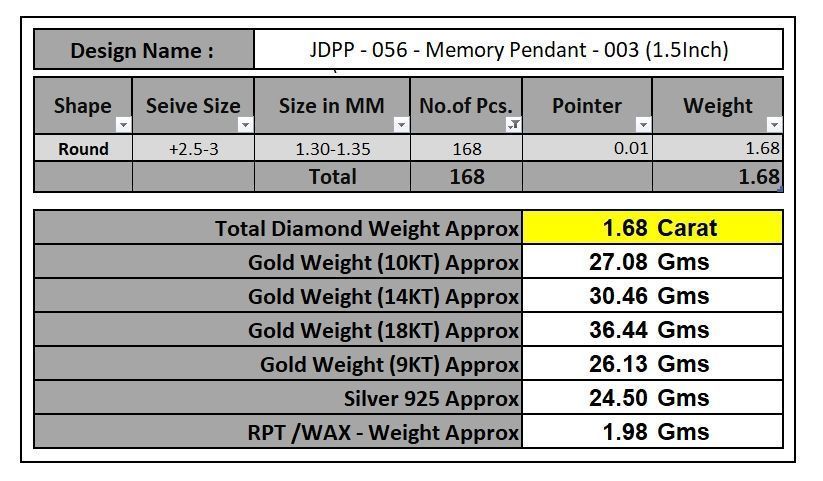 Custom  Picture Pendant  - Memory Picture diamond Necklace   3D print model_23