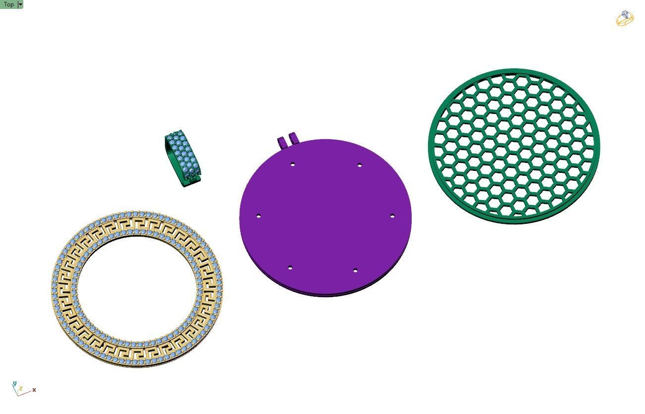 Custom  Picture Pendant  - Memory Picture diamond Necklace   3D print model_14