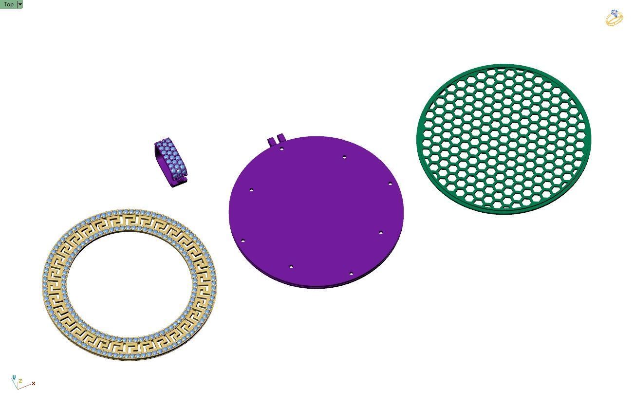 Custom  Picture Pendant  - Memory Picture diamond Necklace   3D print model_15