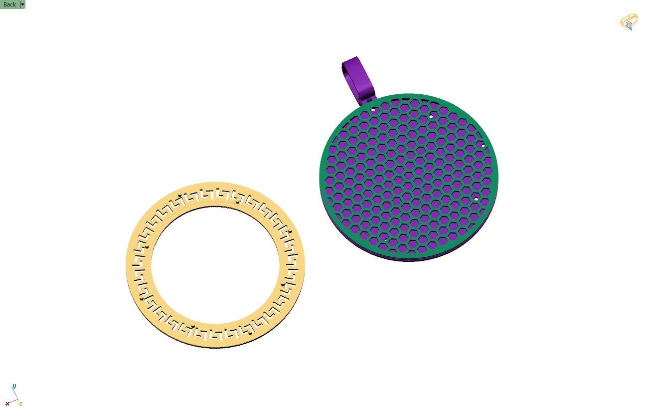 Custom  Picture Pendant  - Memory Picture diamond Necklace   3D print model_13