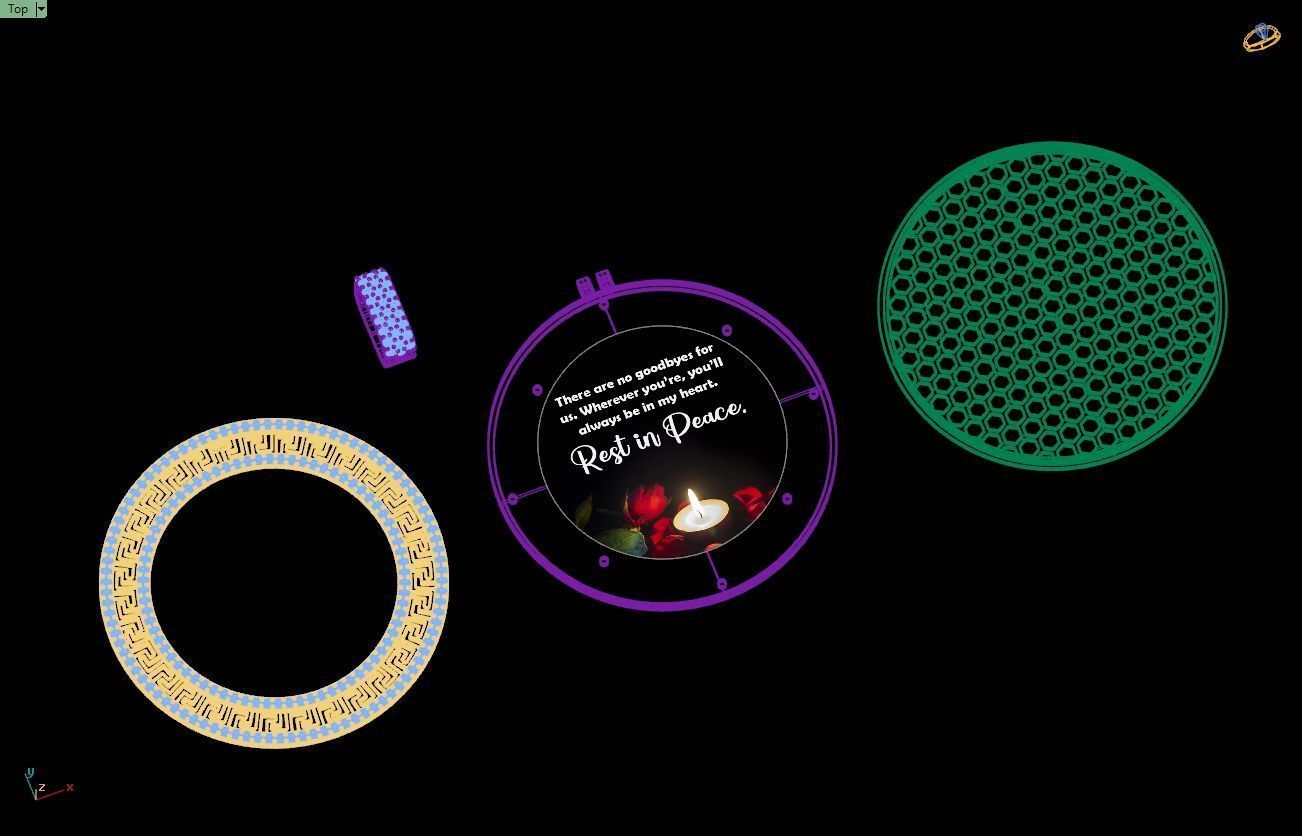 Custom  Picture Pendant  - Memory Picture diamond Necklace   3D print model_20