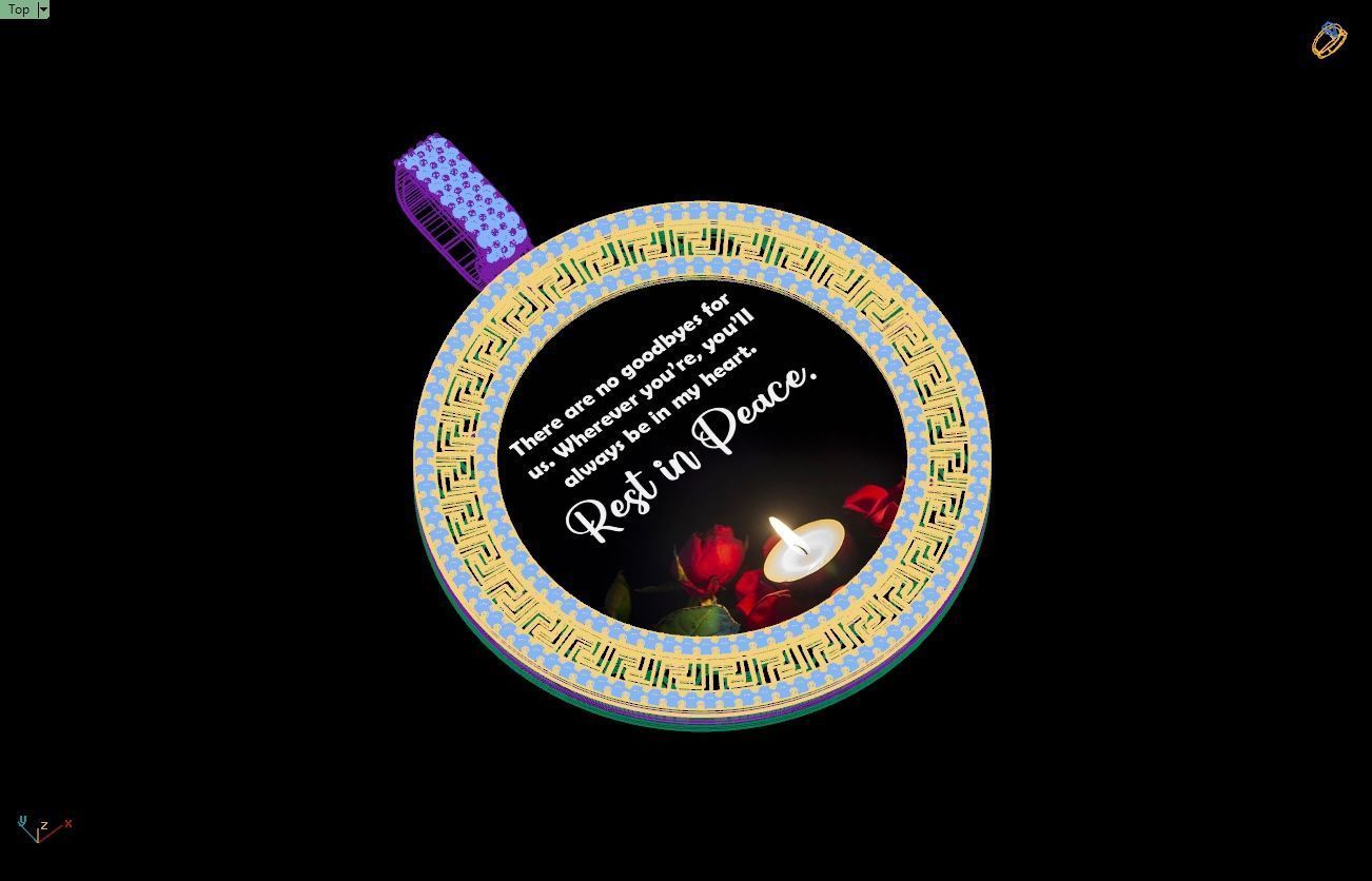 Custom  Picture Pendant  - Memory Picture diamond Necklace   3D print model_18