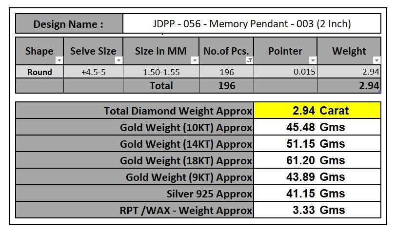 Custom  Picture Pendant  - Memory Picture diamond Necklace   3D print model_22