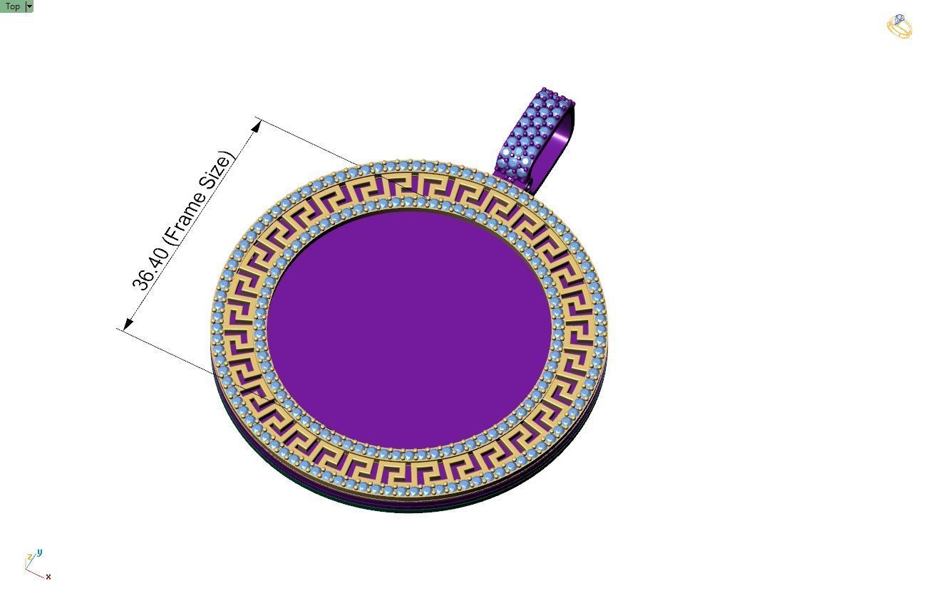 Custom  Picture Pendant  - Memory Picture diamond Necklace   3D print model_8