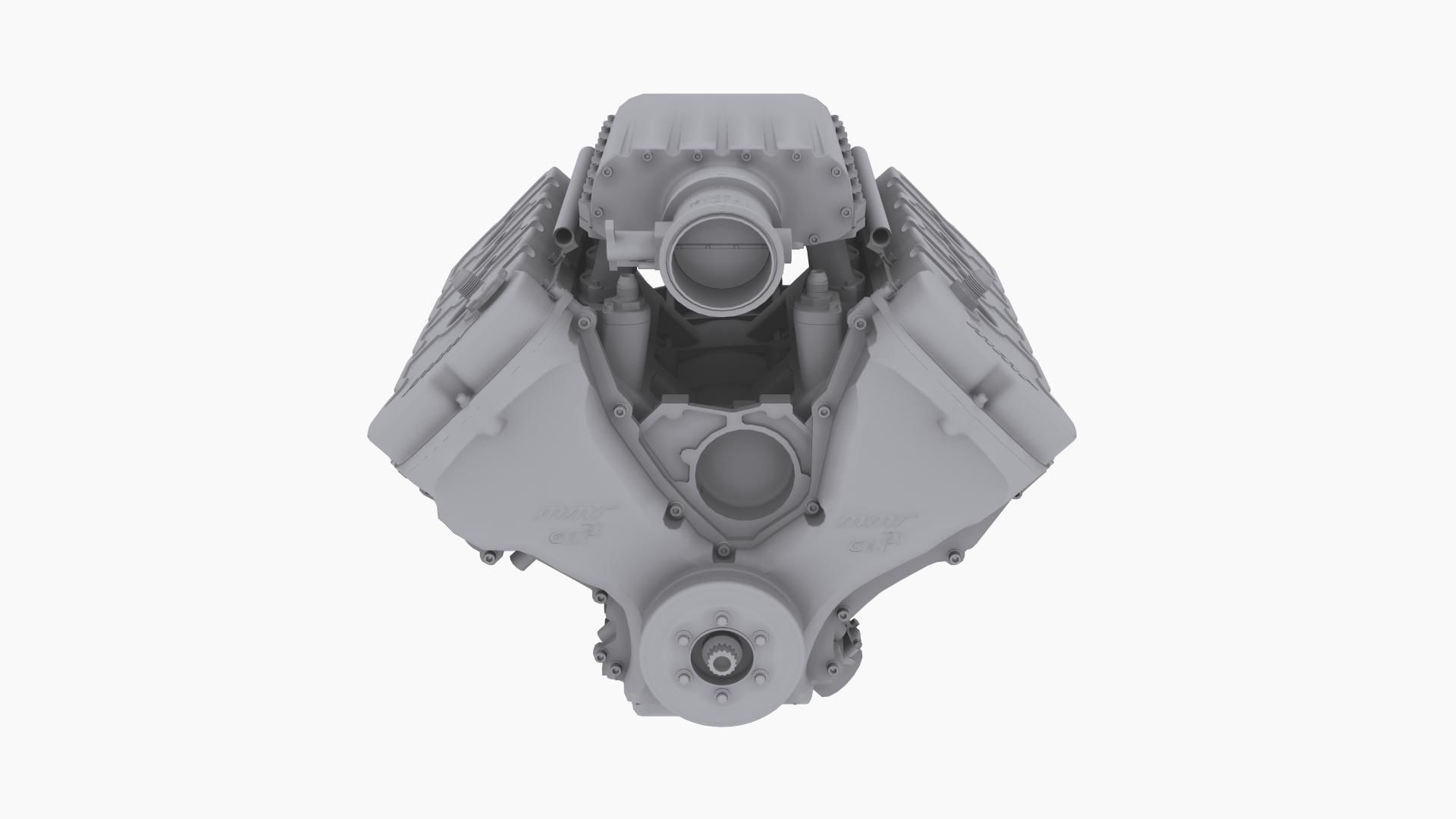 MMR Gen X 351X Billet Coyote engine Low-poly 3D model_8