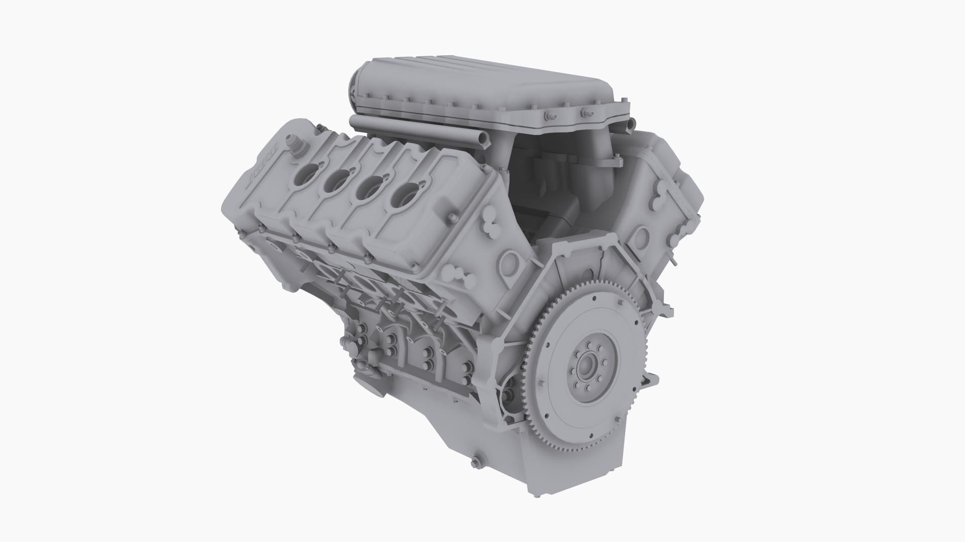 MMR Gen X 351X Billet Coyote engine Low-poly 3D model_10