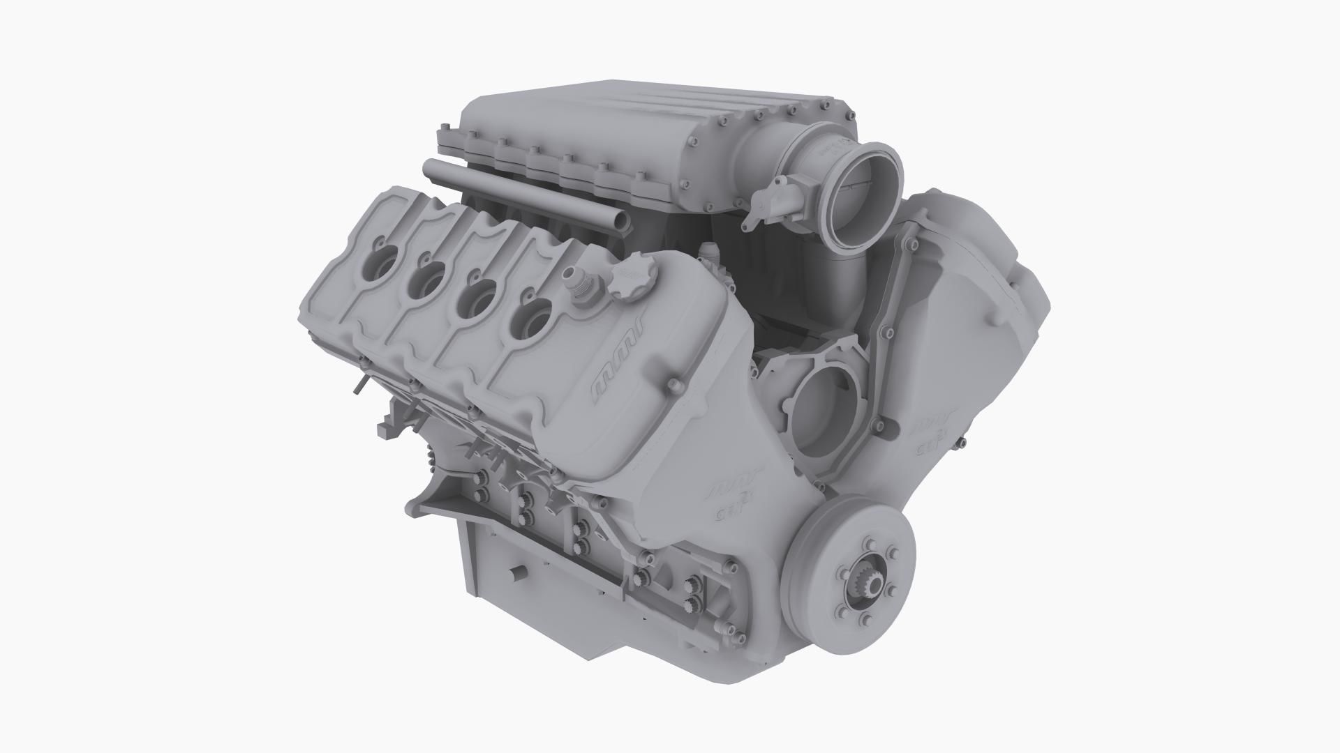 MMR Gen X 351X Billet Coyote engine Low-poly 3D model_7