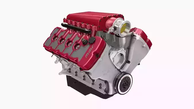 MMR Gen X 351X Billet Coyote engine Low-poly 3D model