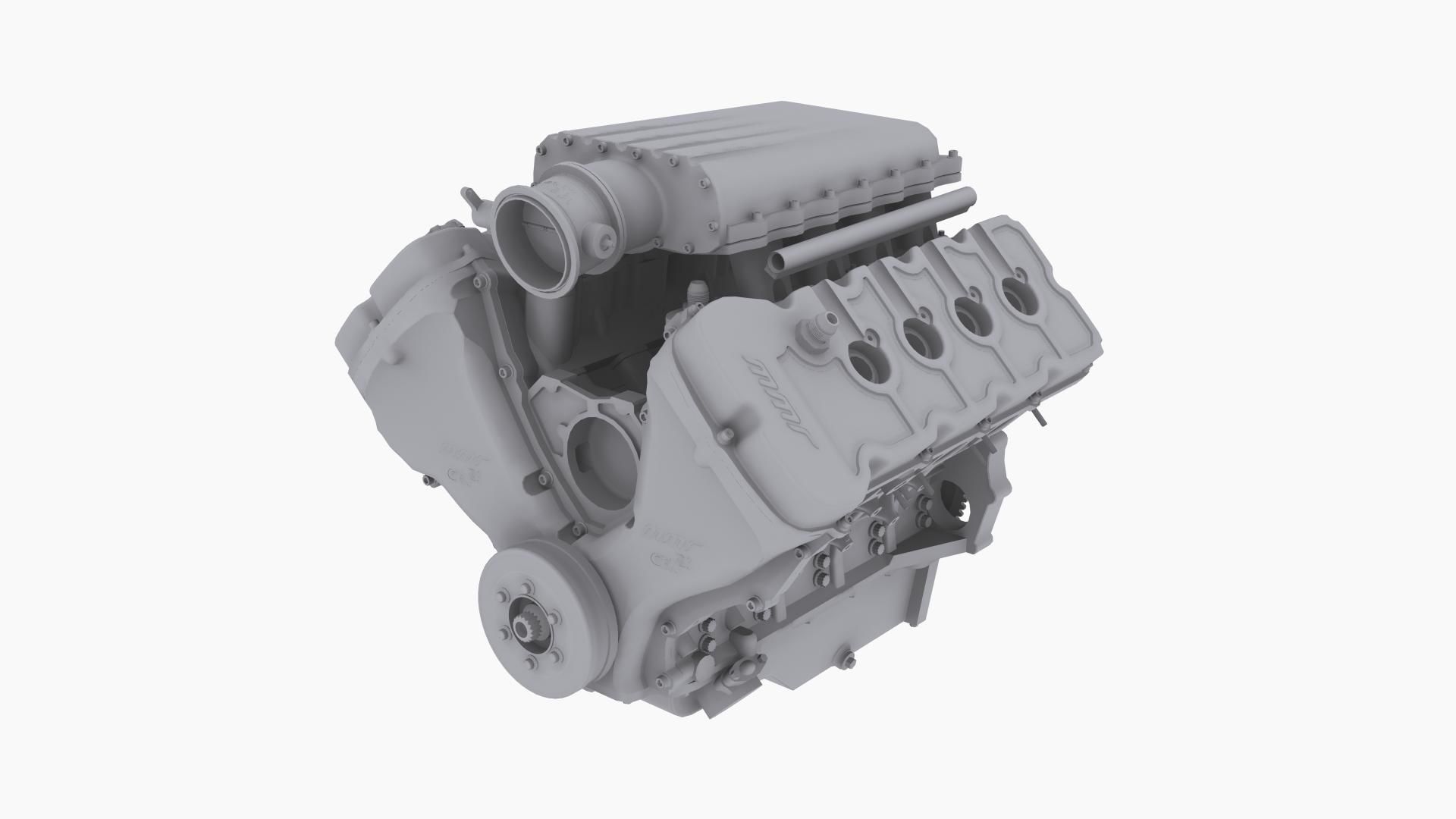 MMR Gen X 351X Billet Coyote engine Low-poly 3D model_9