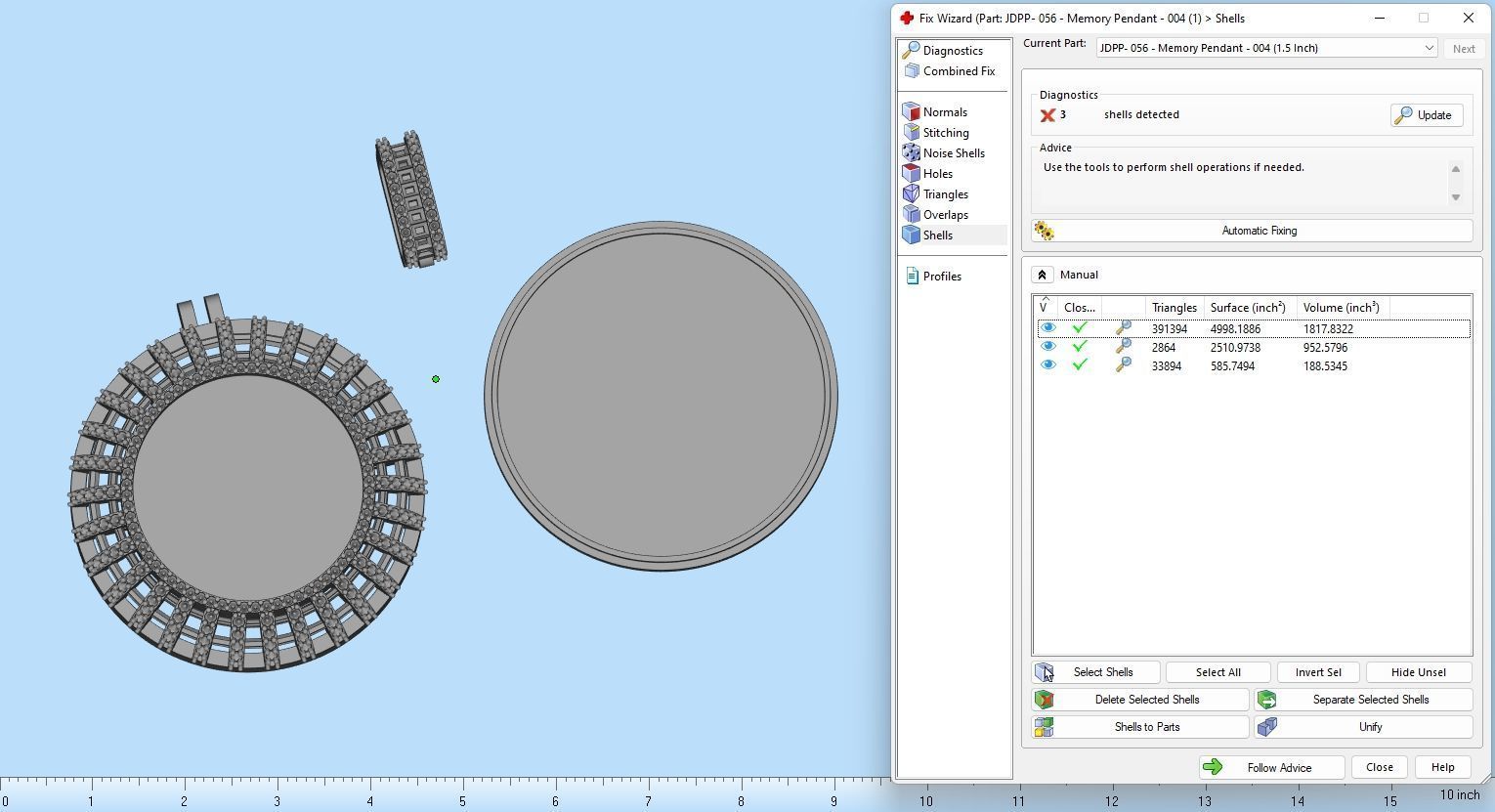 Custom  Picture Pendant  - Memory Picture diamond Necklace   3D print model_20