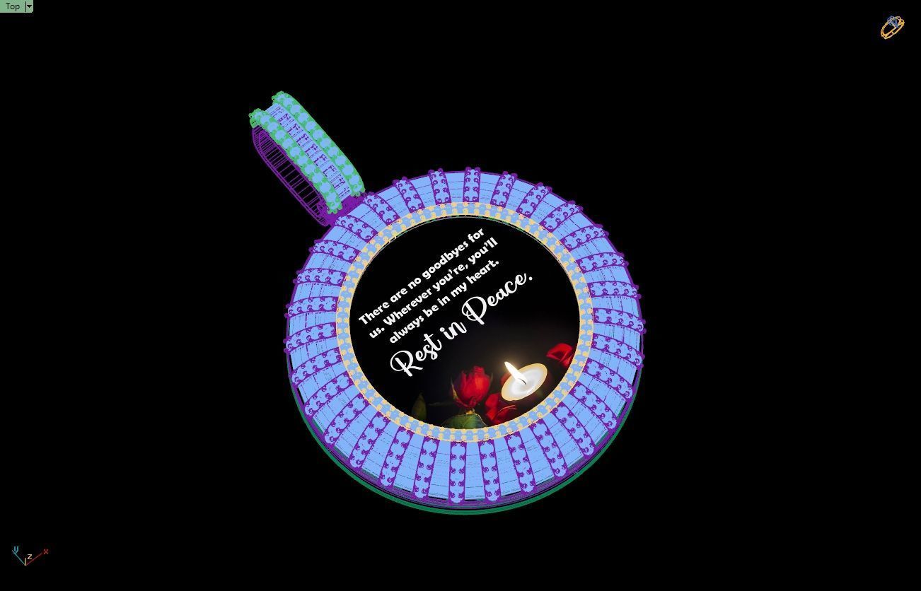 Custom  Picture Pendant  - Memory Picture diamond Necklace   3D print model_14