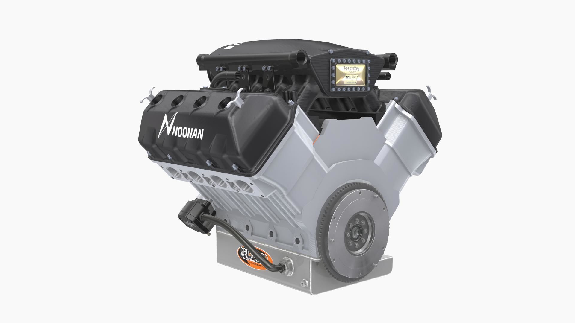 Noonan HEMI 4-8 billet engine Low-poly 3D model_3