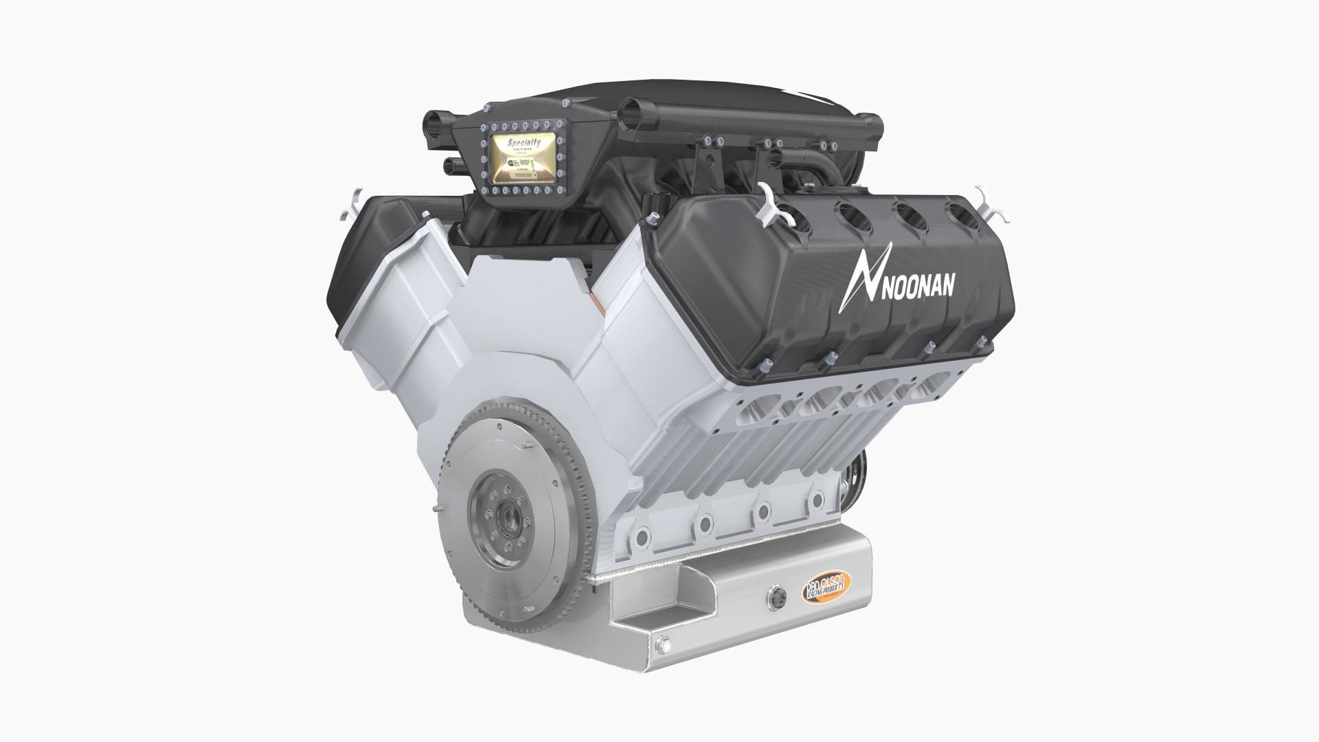 Noonan HEMI 4-8 billet engine Low-poly 3D model_4