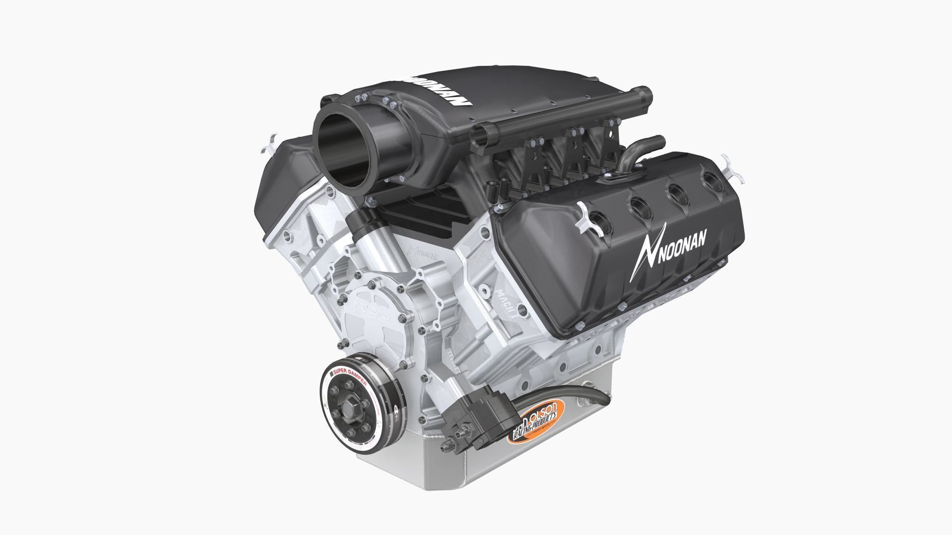 Noonan HEMI 4-8 billet engine Low-poly 3D model_2